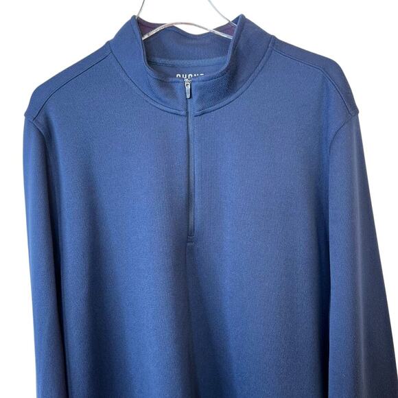 RHÔNE Commuter 1/4 Zip Sweater Navy Blue Men’s 
Size XXL - Picture 7 of 11